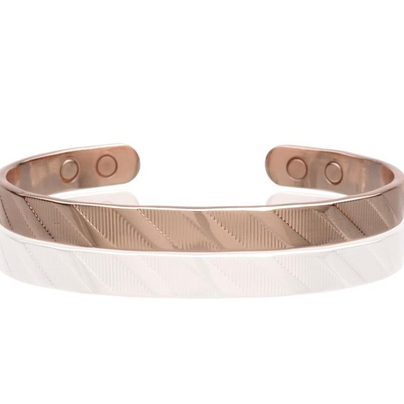 Jewelry - Classic Solid Copper Magnetic Bracelet Cuff Bangle Pain Therapy Energy Jewelry